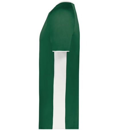 Blank Pullover V-Neck Baseball Jersey (Cutter+ SKU 6907) from Augusta Sportswear in Dark Green/White -  Left view