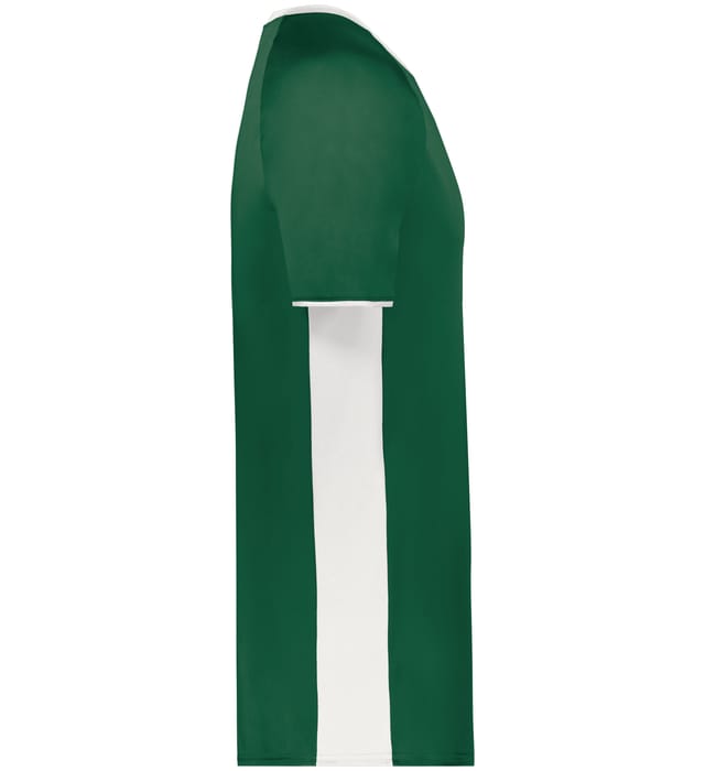 Blank Pullover V-Neck Baseball Jersey (Cutter+ SKU 6907) from Augusta Sportswear in Dark Green/White -  Right view