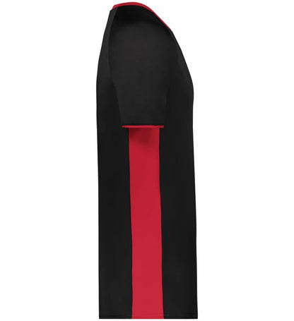 Blank Pullover V-Neck Baseball Jersey (Cutter+ SKU 6907) from Augusta Sportswear in Black Scarlet -  Right view