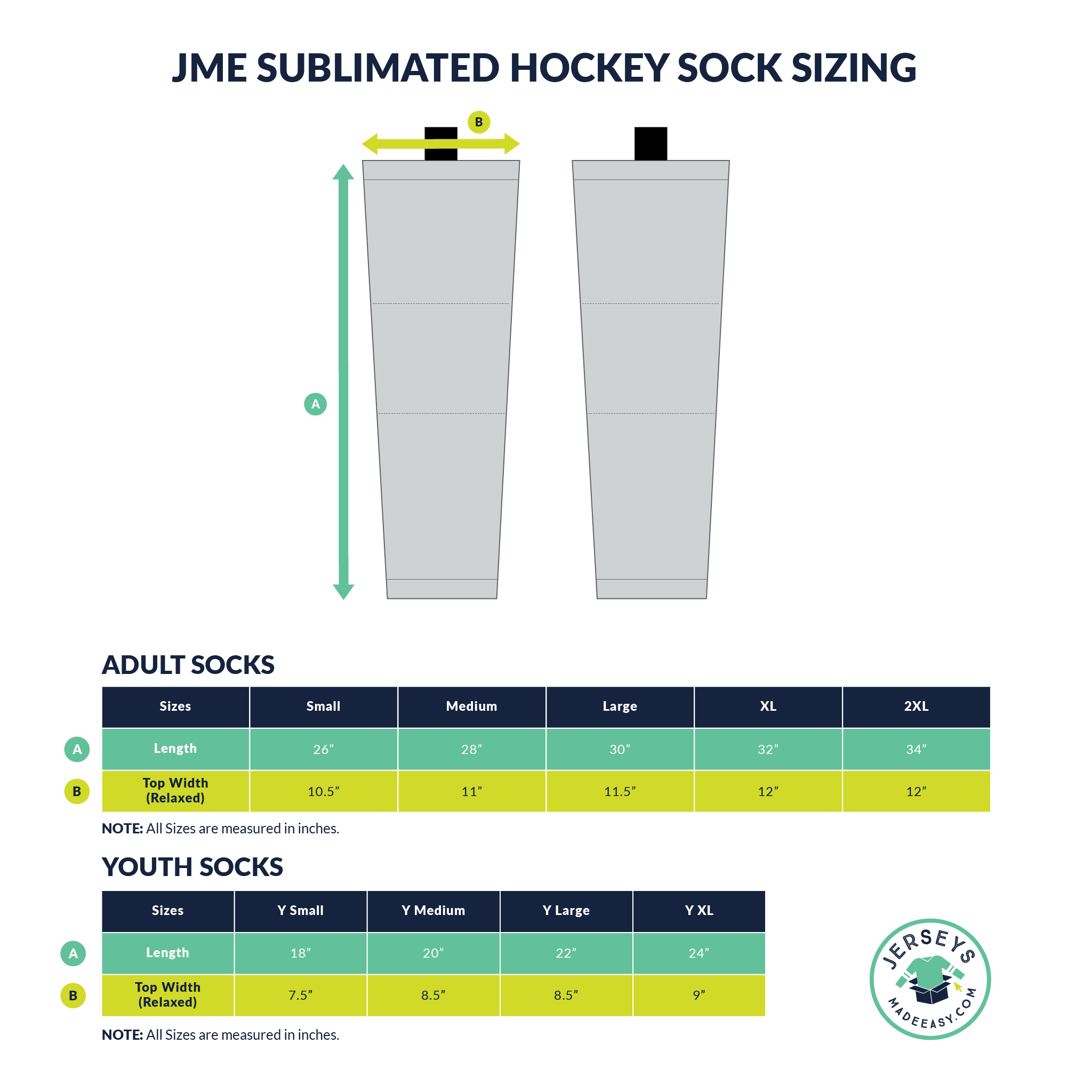 Hockey Sock Sizing