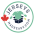 JerseysMadeEasy Logo with Maple Leaf to Identify as a Canadian Owned and Operated Business