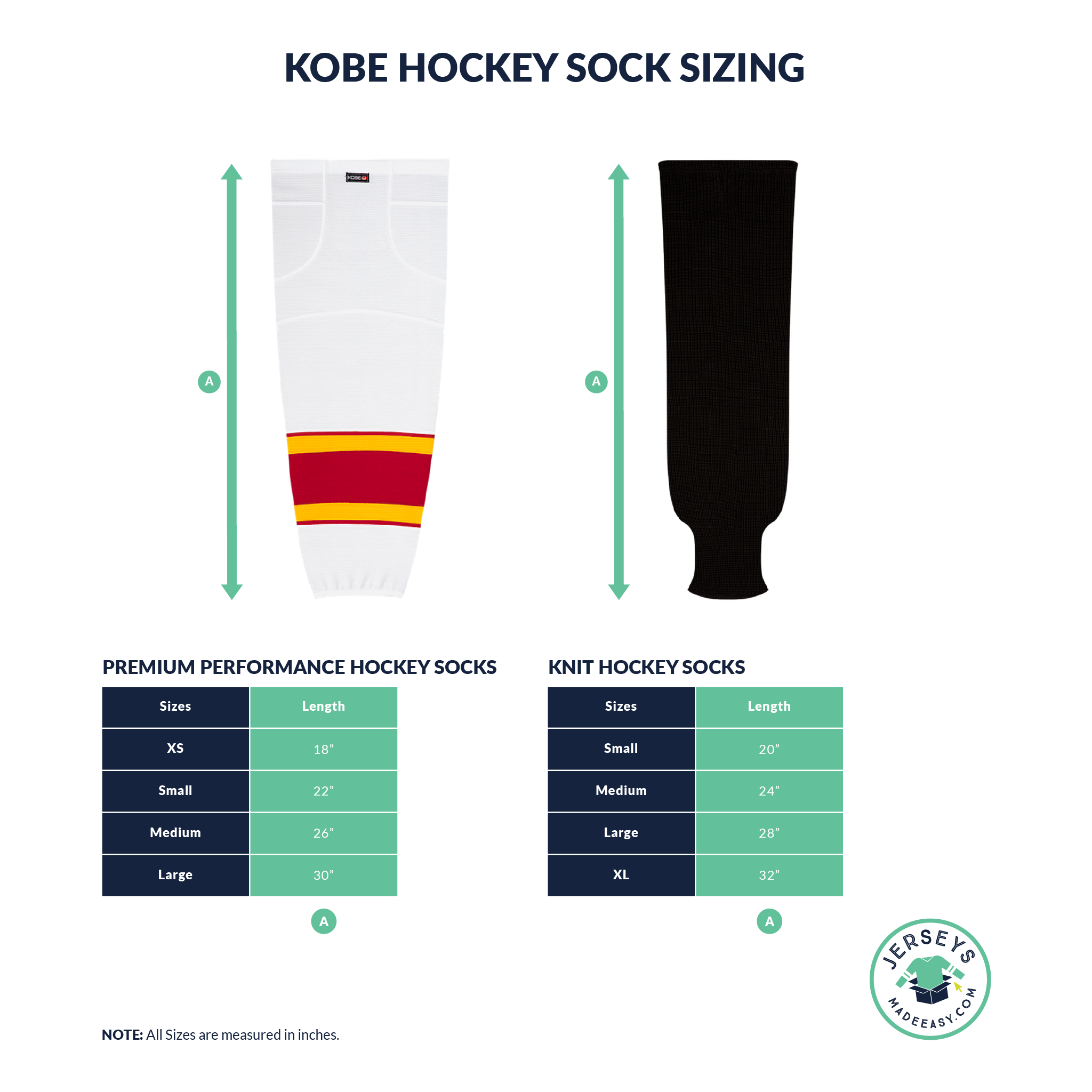 Hockey Sock Sizing