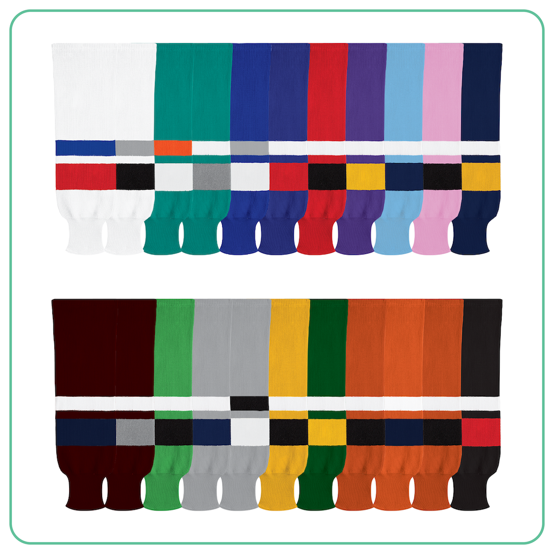 List of All X9800 Knit Hockey Sock Patterns