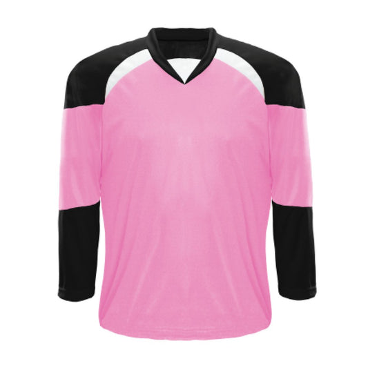 Kobe XJ5 House League Hockey Jersey: Pink/Black/White