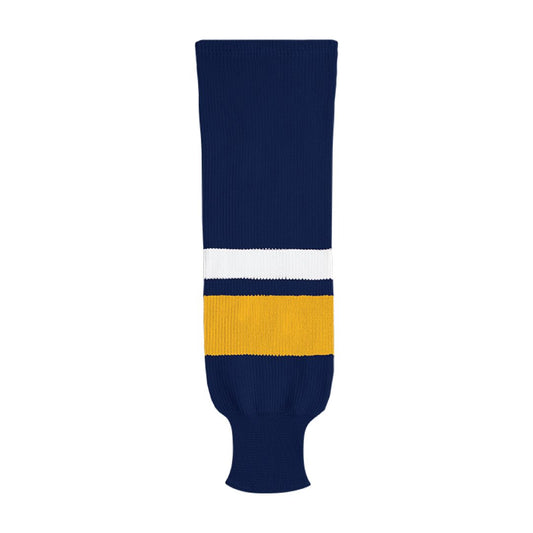 Kobe X9800 Knit Hockey Socks: Navy/Gold/White