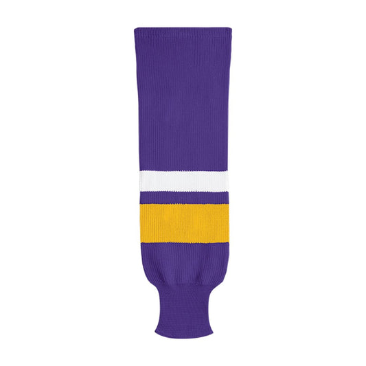 Kobe X9800 Knit Hockey Socks: Purple/Gold/White
