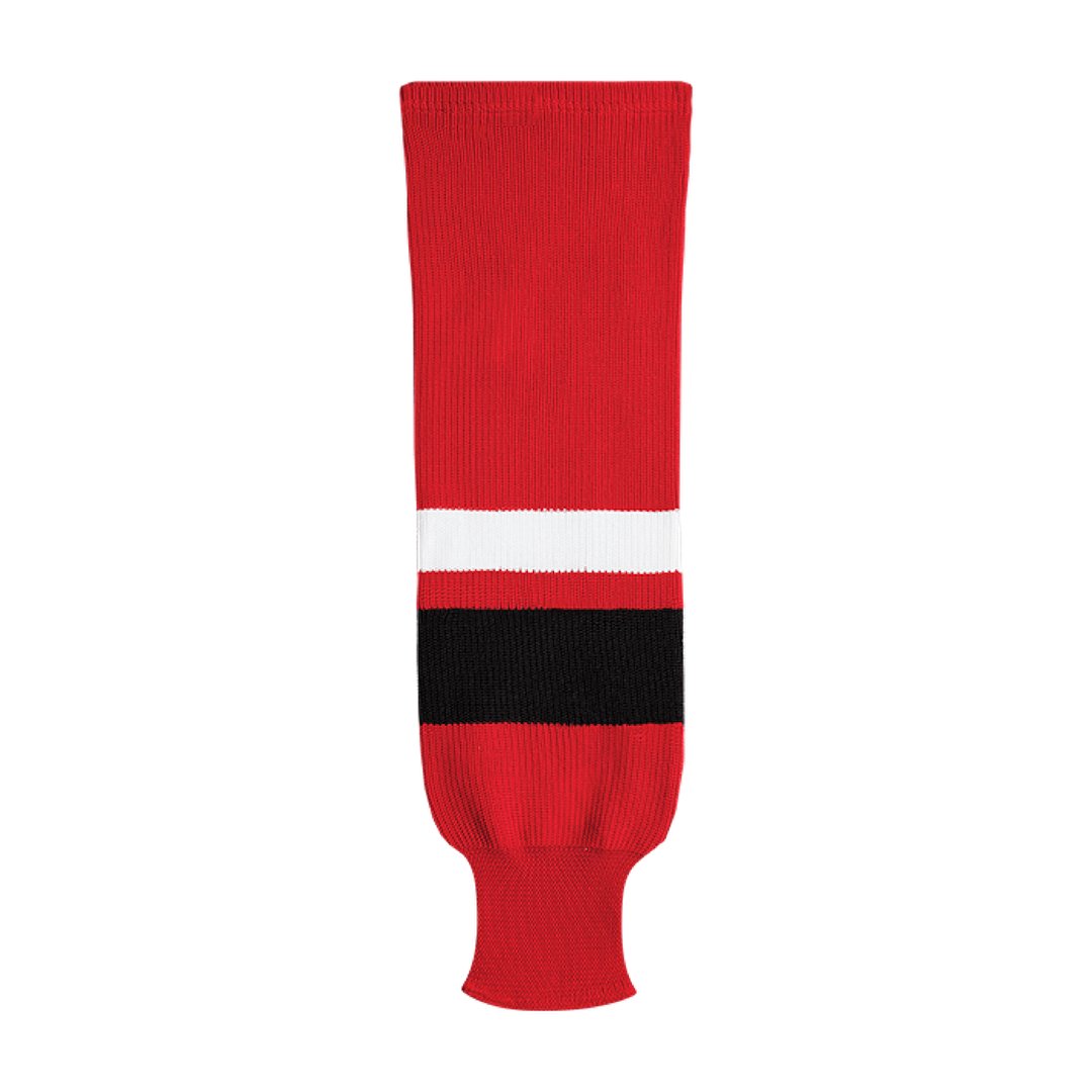 Kobe X9800 Knit Hockey Socks: Red/Black/White