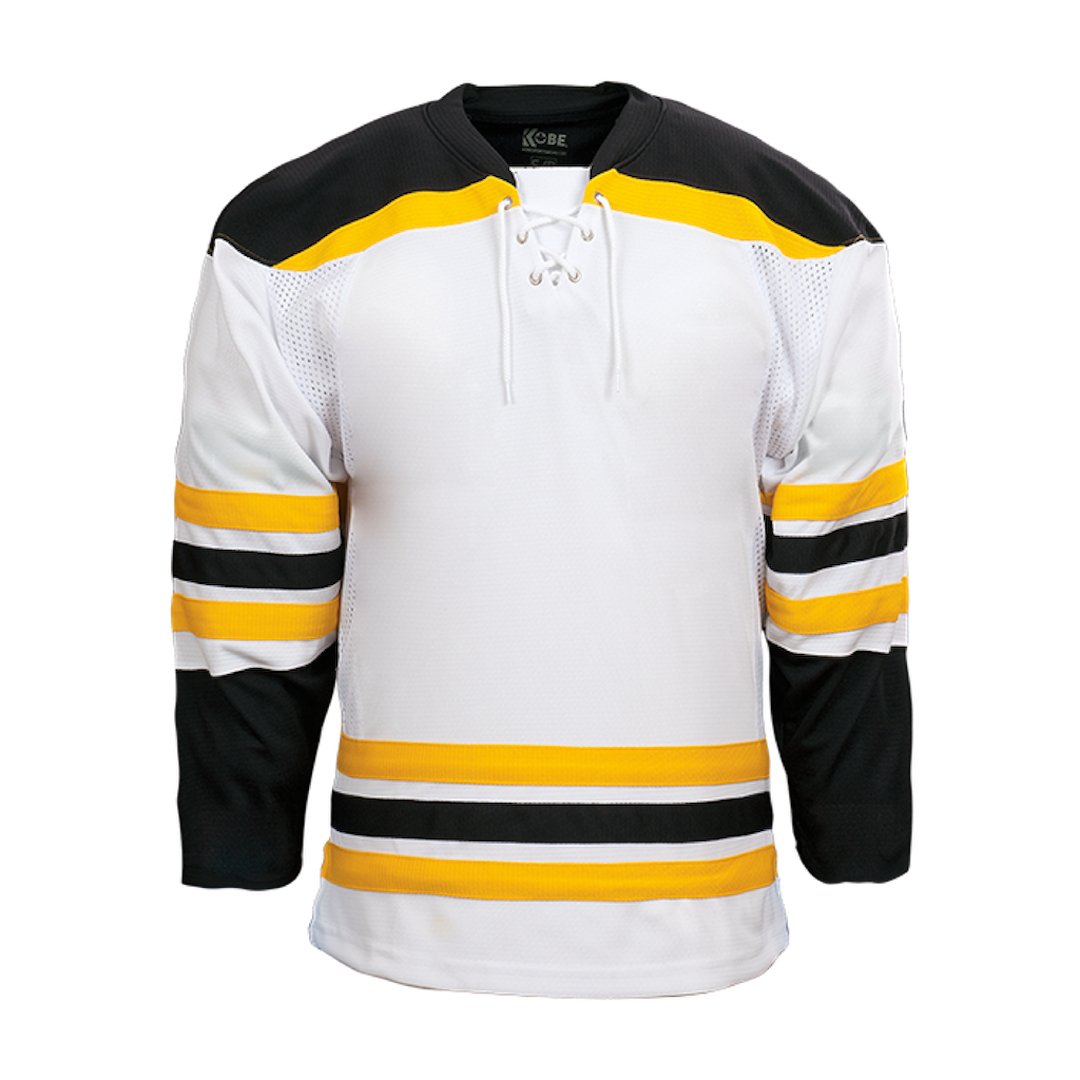 Kobe K3G Pro Hockey Jersey: Boston Bruins White