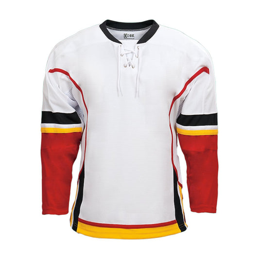 Kobe K3G Pro Hockey Jersey: Calgary Flames White 2007-2020