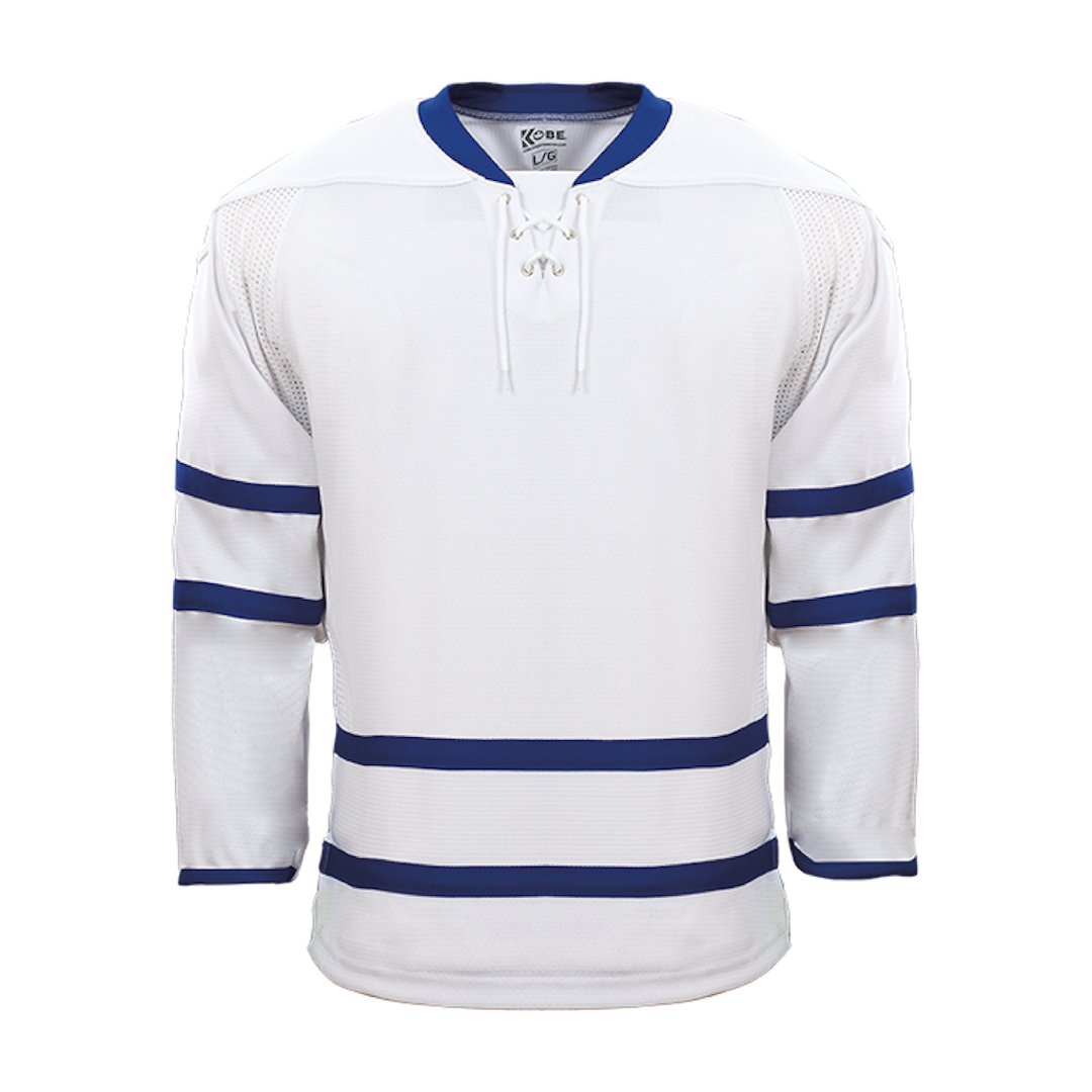 Kobe K3G Pro Hockey Jersey: Toronto Maple Leafs White Lace Collar