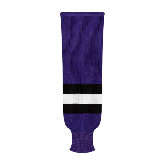 NHL Pattern 9800 Knit Hockey Socks: Los Angeles Kings Purple