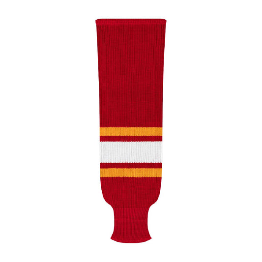 NHL Pattern 9800 Knit Hockey Socks: Calgary Red