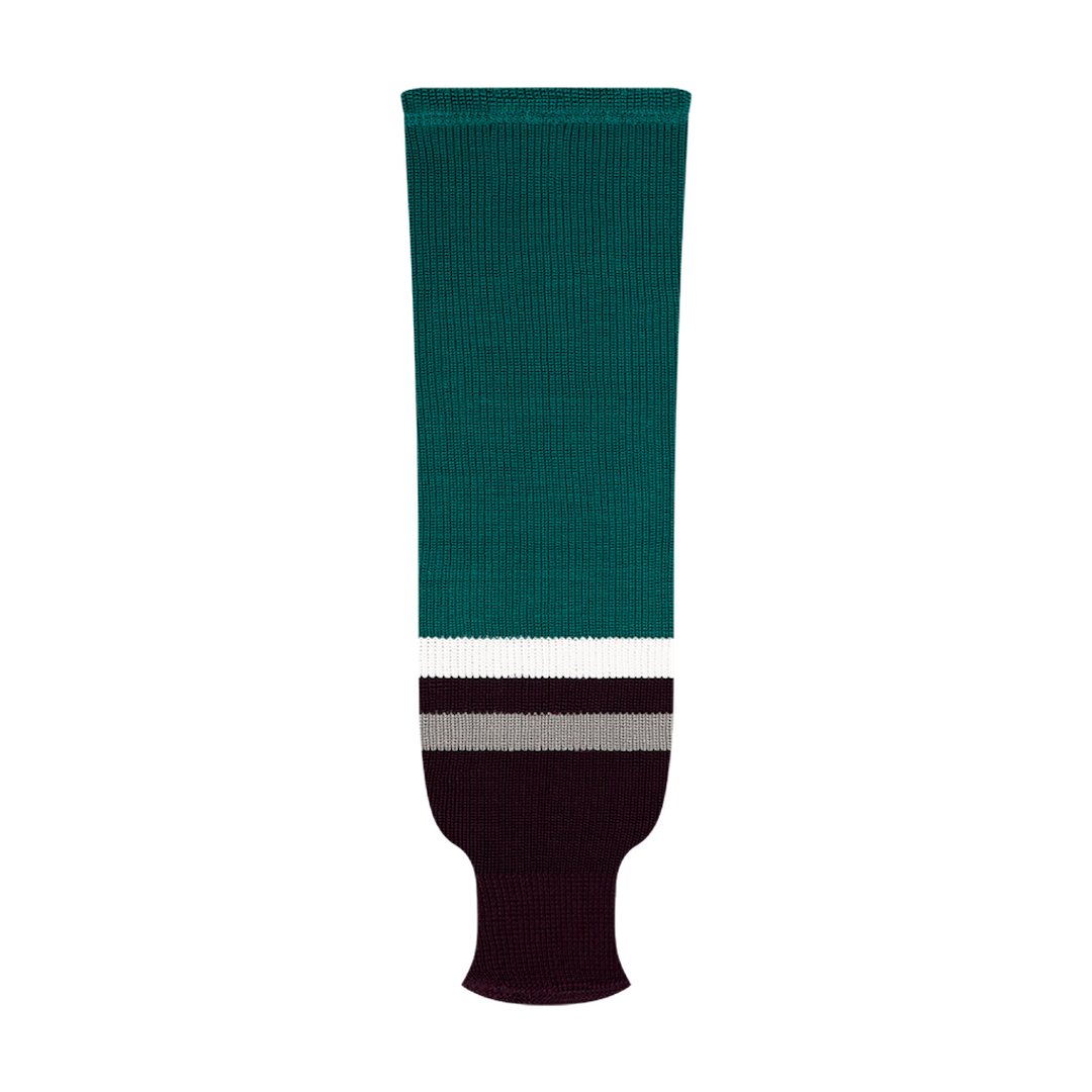 Kobe 9800 Pro Knit Hockey Socks: Anaheim Ducks Retro Green