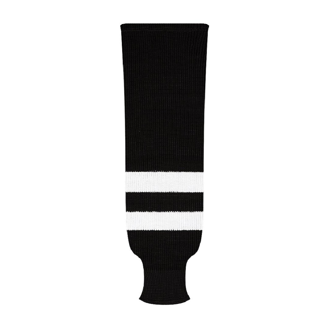NHL Pattern 9800 Knit Hockey Socks: Black White