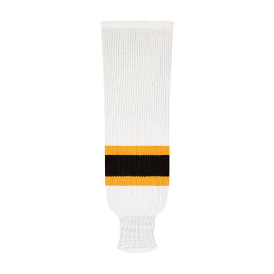 Kobe 9800 Pro Knit Hockey Socks: Boston Bruins White