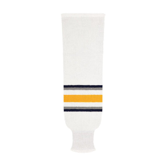 Kobe 9800 Pro Knit Hockey Socks: Buffalo Sabres White