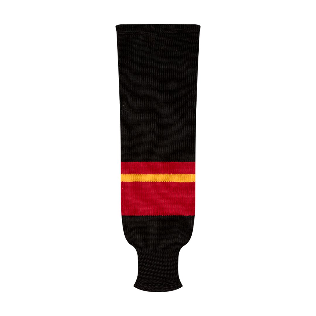 Kobe 9800 Pro Knit Hockey Socks: Calgary Flames Black