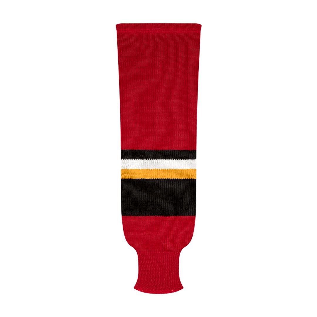Kobe 9800 Pro Knit Hockey Socks: Calgary Flames Red