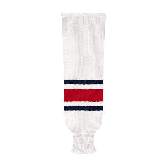 Kobe 9800 Pro Knit Hockey Socks: Columbus Blue Jackets White