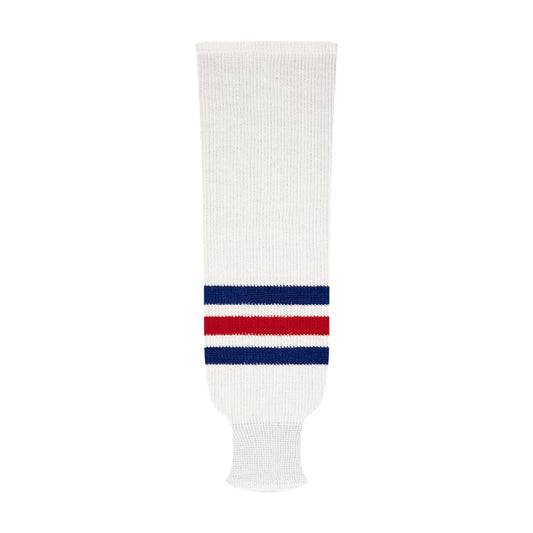 Kobe 9800 Pro Knit Hockey Socks: New York Rangers White