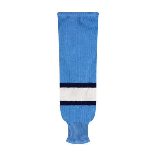 Kobe 9800 Pro Knit Hockey Socks: Pittsburgh Penguins Powder Blue Winter Classic