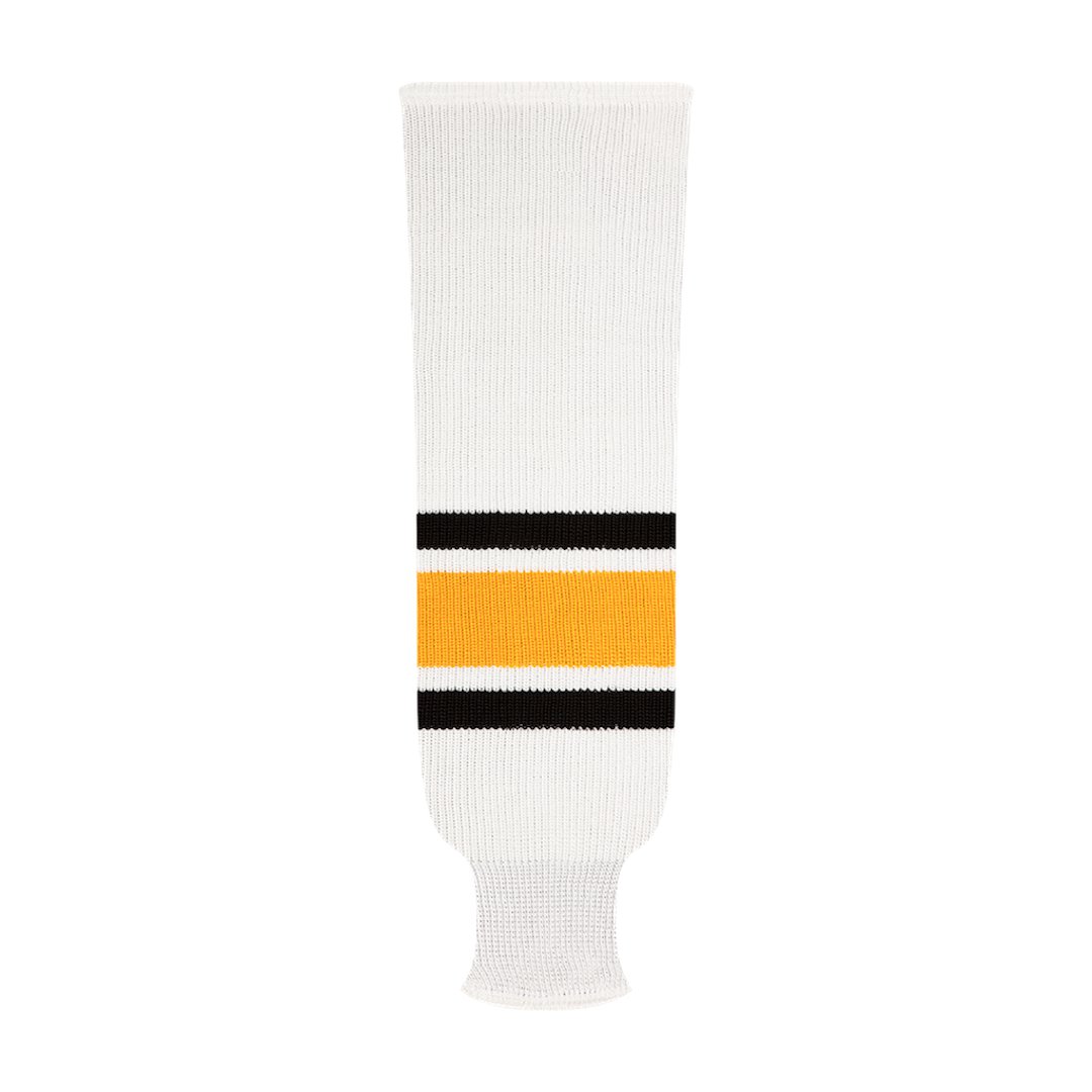 Kobe 9800 Pro Knit Hockey Socks: Pittsburgh Penguins White