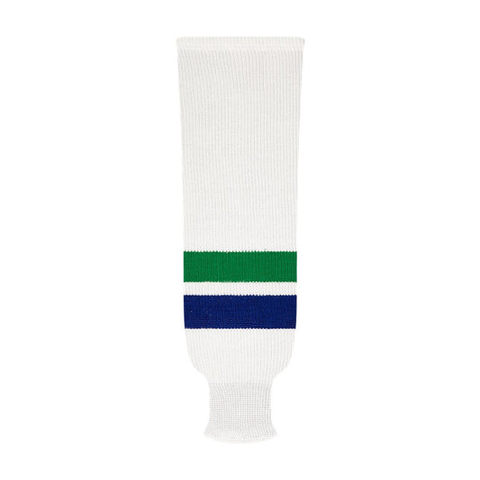Kobe 9800 Pro Knit Hockey Socks: Vancouver Canucks White