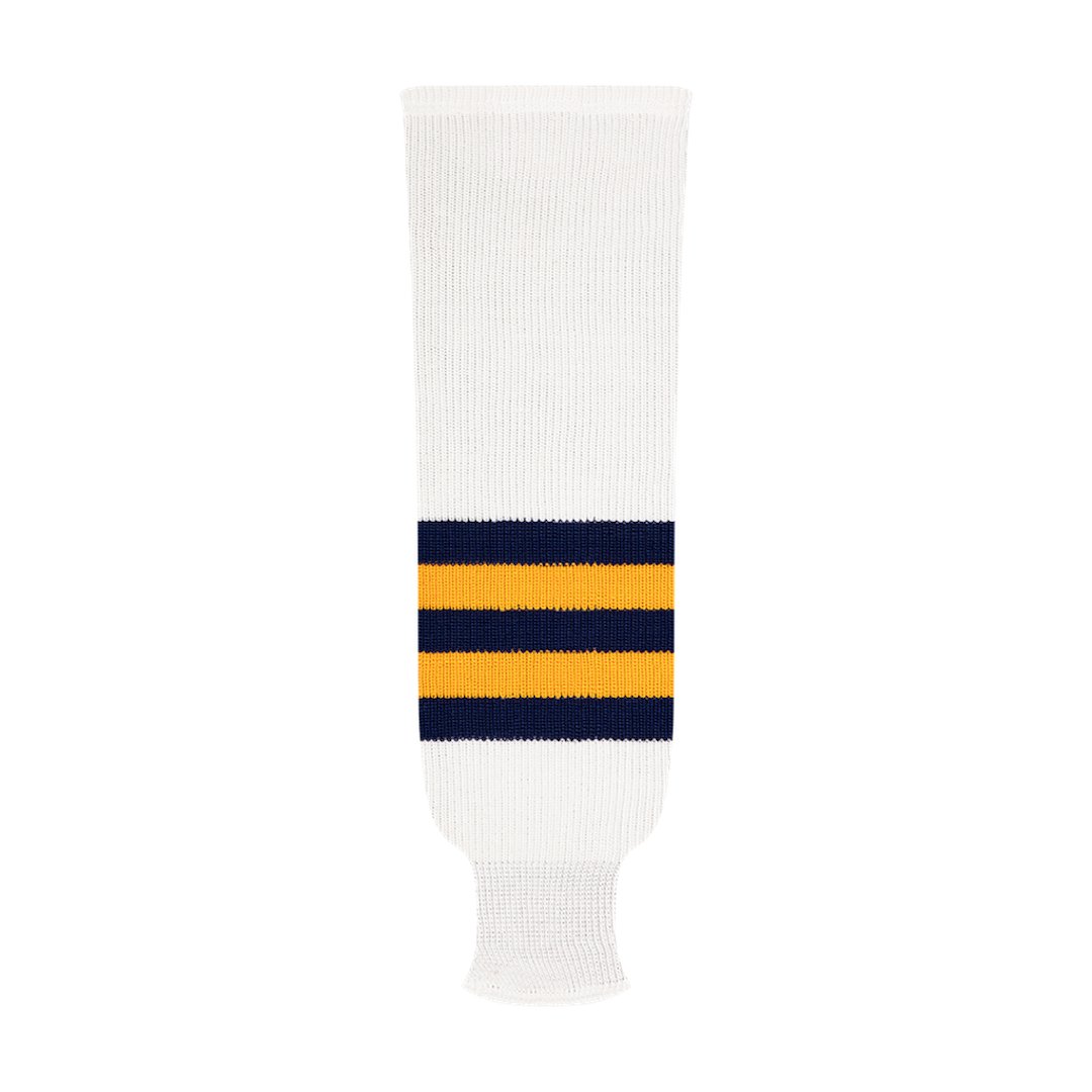 Kobe 9800 Pro Knit Hockey Socks: Michigan Wolverines White