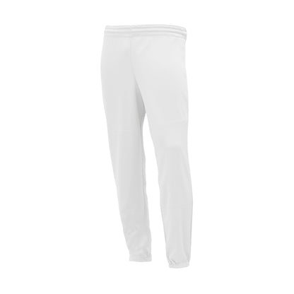 Premium Baseball Pants, Drawstring, Elastic Bottom, White, ba1371-000