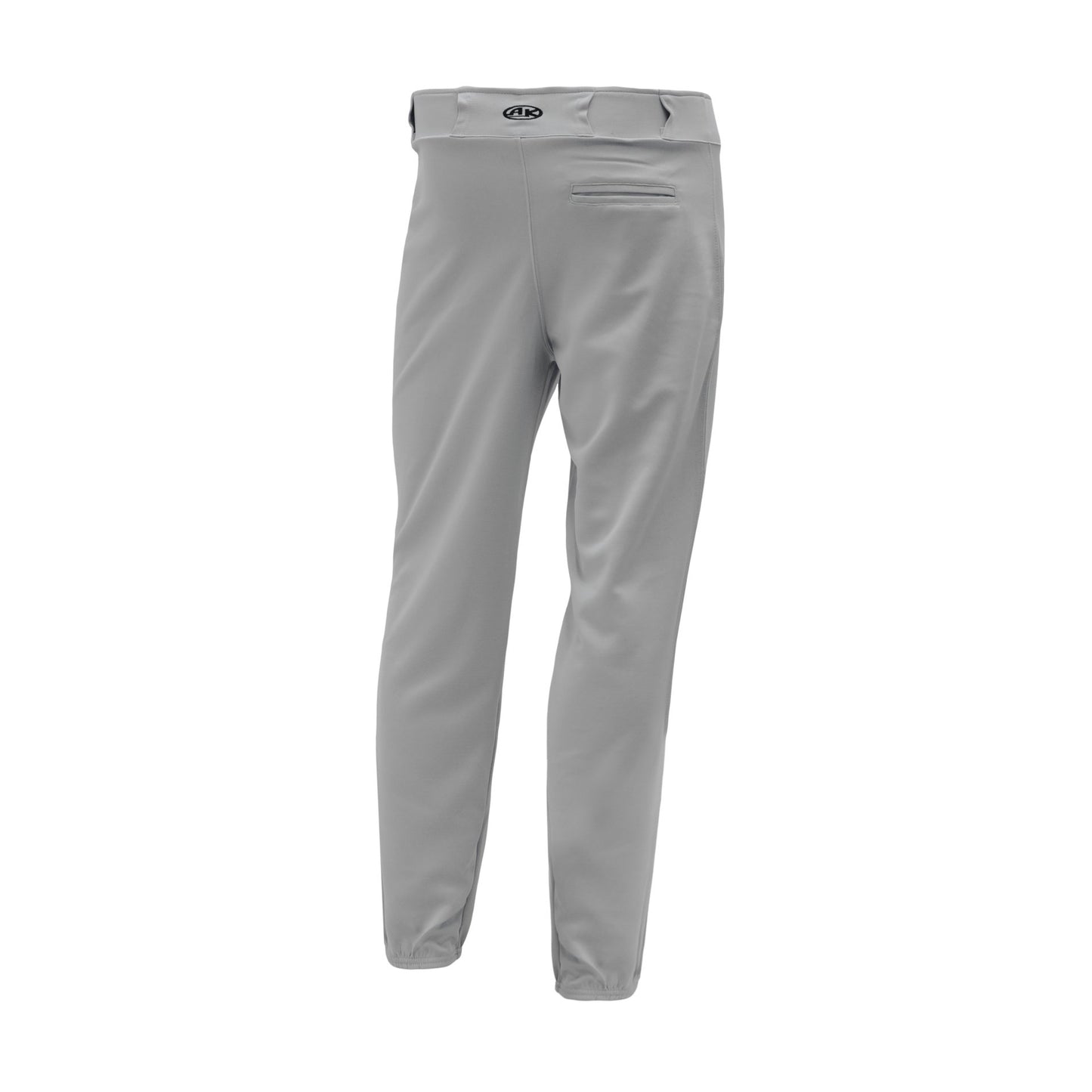 Premium Baseball Pants, Elastic Bottom, Grey, ba1380-012, back