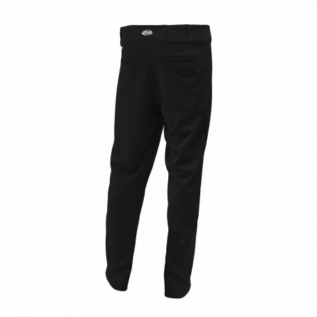 Premium Baseball Pants, Hemmed Bottom, Black, ba1390-001, back