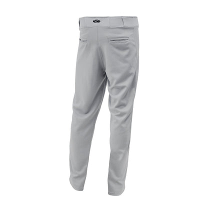 Premium Baseball Pants, Hemmed Bottom, Grey, ba1390-012, back