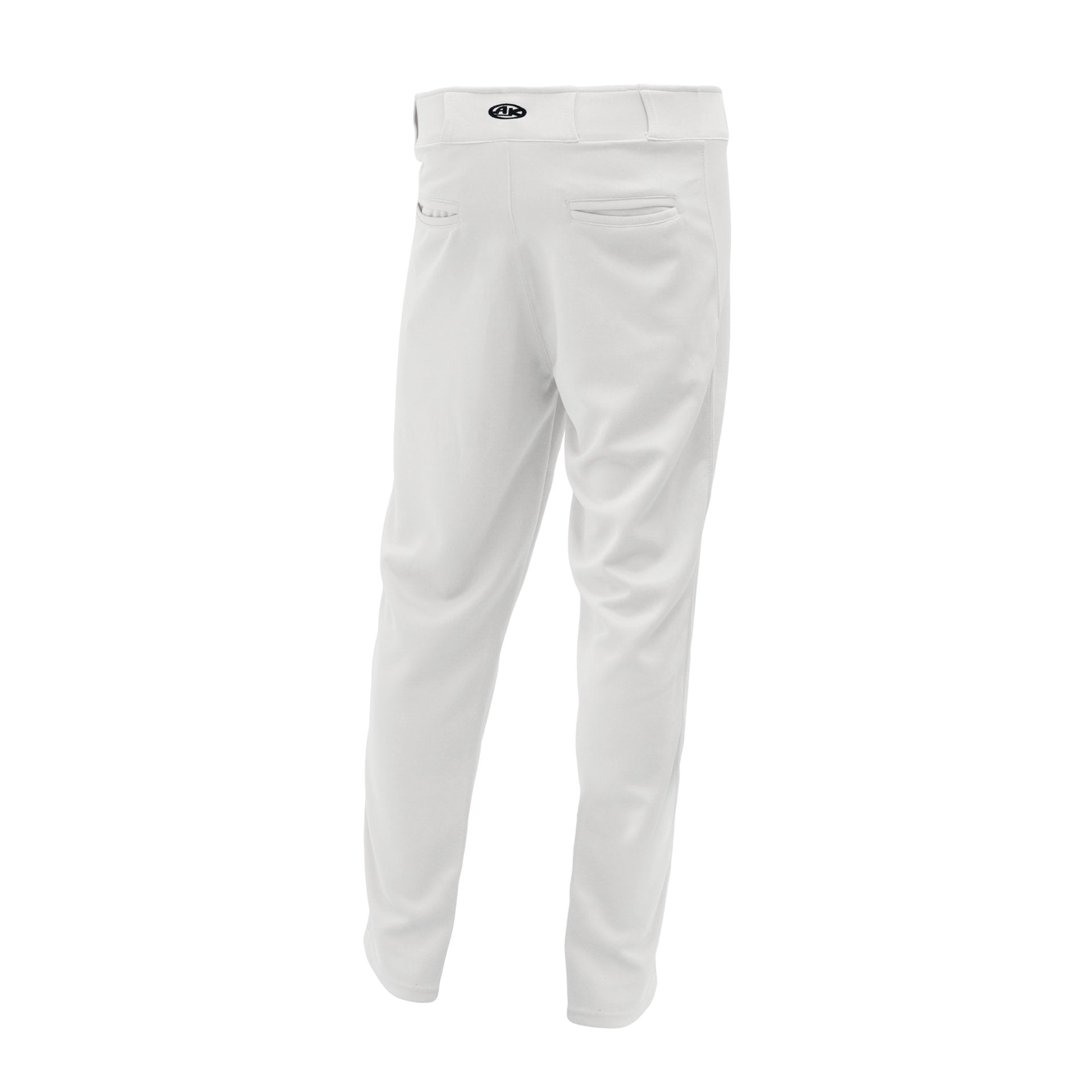 Premium Baseball Pants, Hemmed Bottom, White, ba1390-000, back