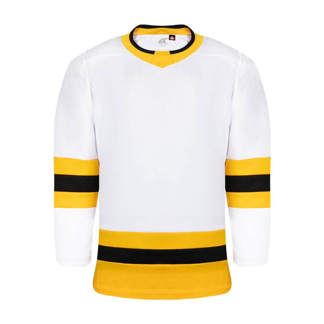 Kobe K3GL Premium League Hockey Jersey: White/Gold/Black