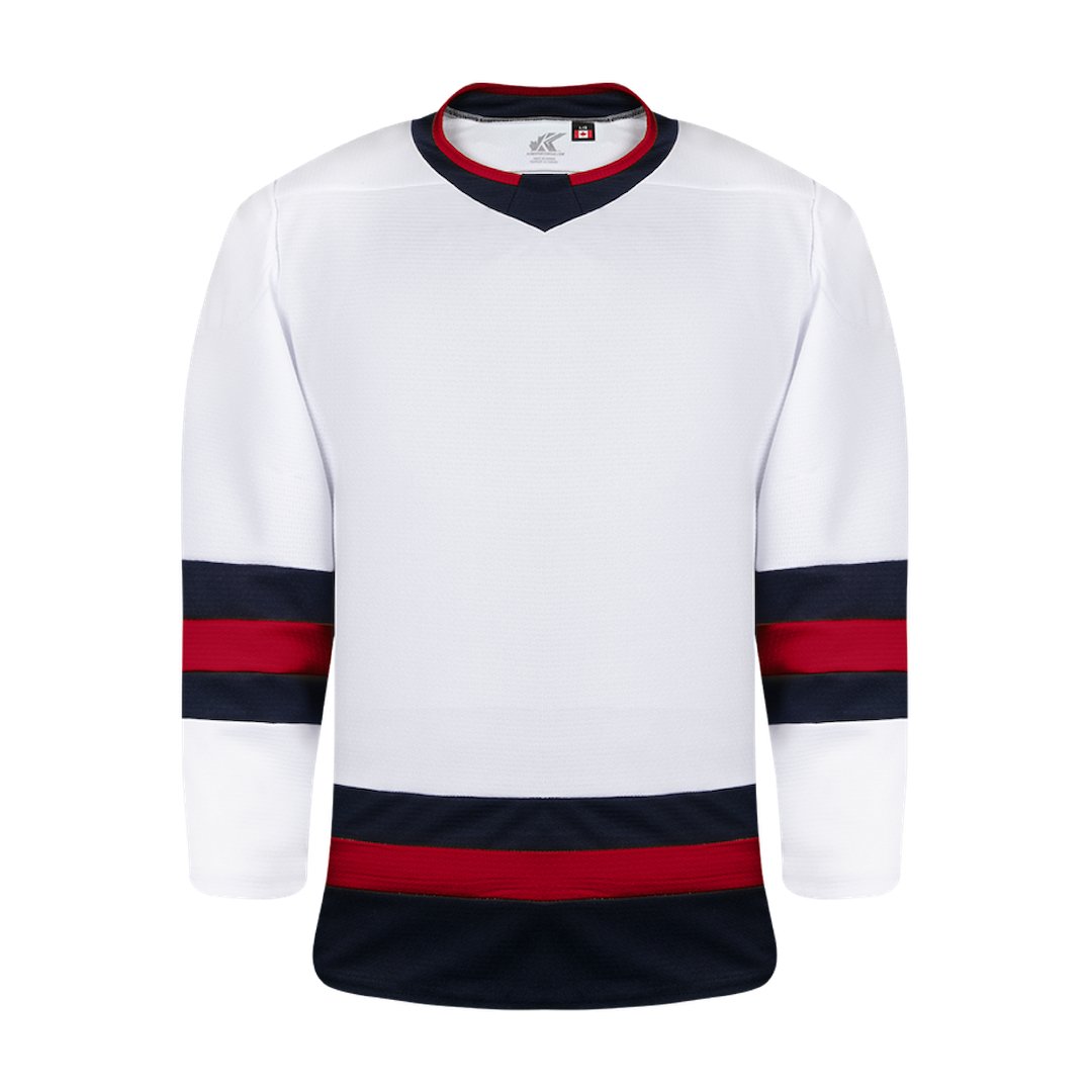 Kobe K3GL Premium League Hockey Jersey: White/Navy/Red